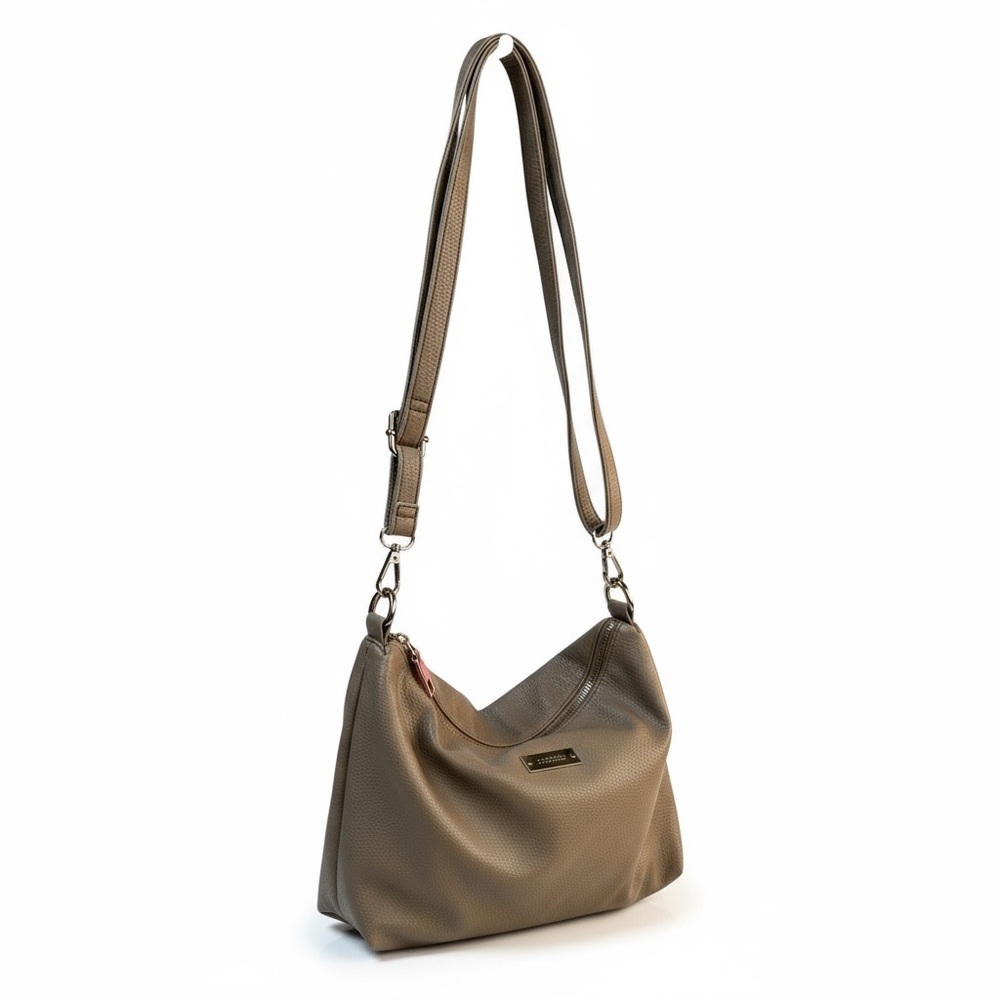 Bebe Tan Vegan Leather Crossbody Bag